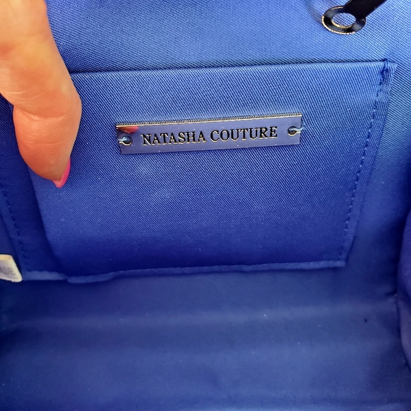 EUC Natasha Couture Black/Gold Clutch/Crossbody - Picture 5 of 5